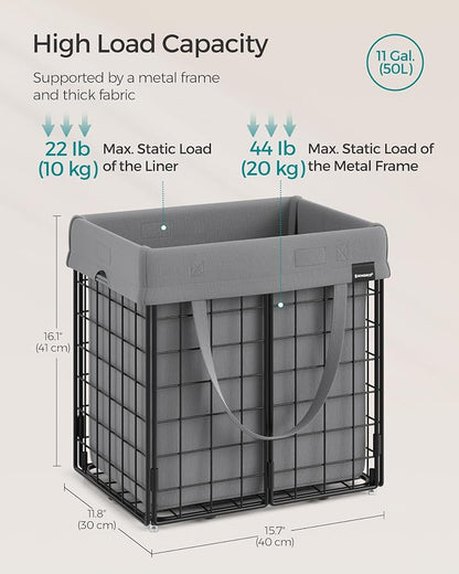 SONGMICS Laundry Hamper, 11 Gal. Laundry Basket, Collapsible Clothes Hamper - Image 7
