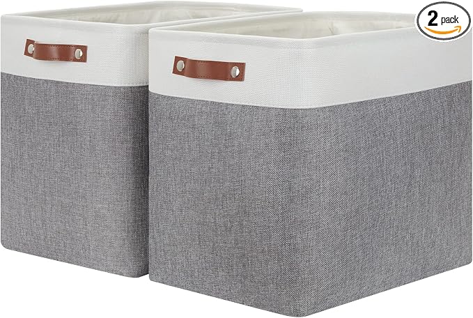 HNZIGE Large Storage Baskets Rectangular Storage Bins Baskets by HNZIGE