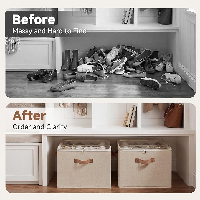 StorageWorks Shoe Organizer for Closet, Shoe Cubby Storage Containers - Image 8