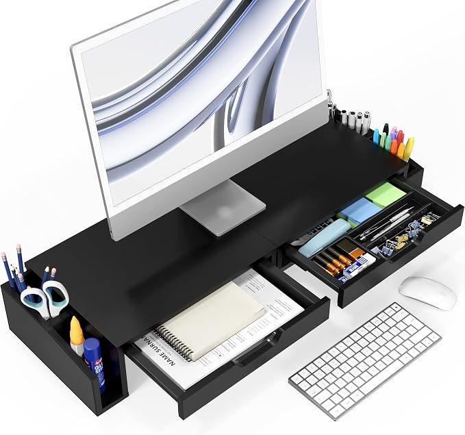 Simple Houseware Desk Dual Monitor Stand Riser - Image 2
