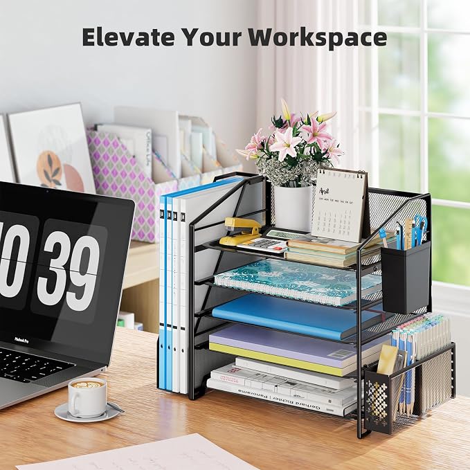 Simple Trending 5-Tier Desk File Organizer - Image 2