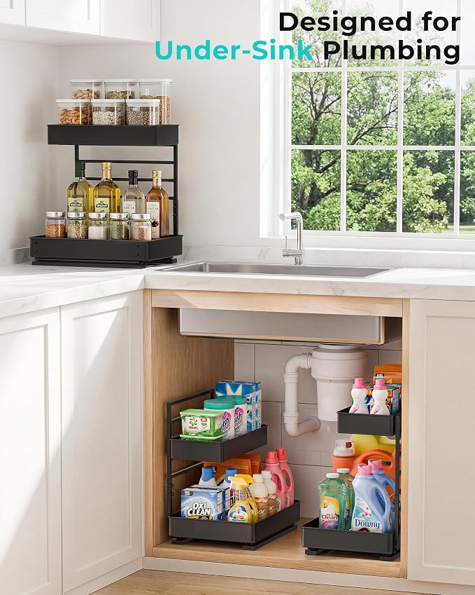 EVERIE Metal Pull Out Slide Shelf Organizer - Image 6