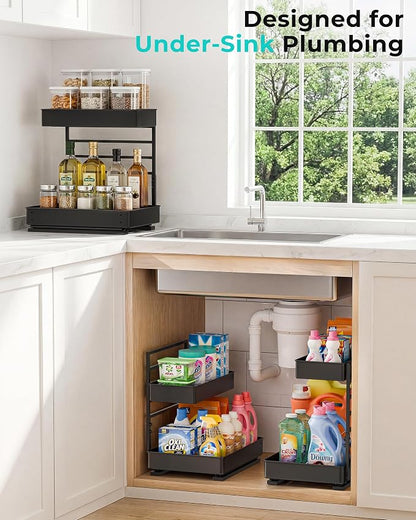 EVERIE Metal Pull Out Slide Shelf Organizer - Image 6