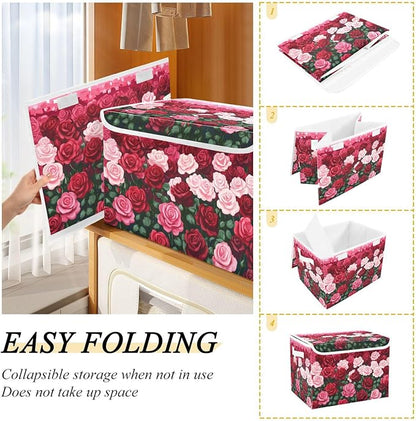 Storage Bins with Lids Storage Containers Storage Box with Handles Storage - Image 4