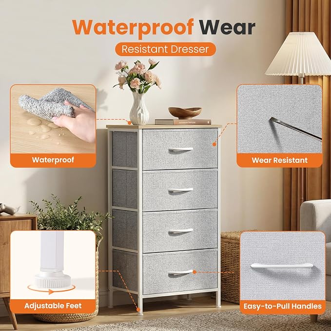 Sweetcrispy Nightstand Small Bedroom Dresser - Image 6