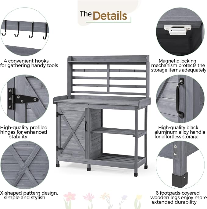 Yaheetech Outdoor Potting Bench - Image 4