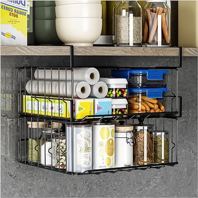 Under Shelf Basket Storage 2Pack by Couwilson