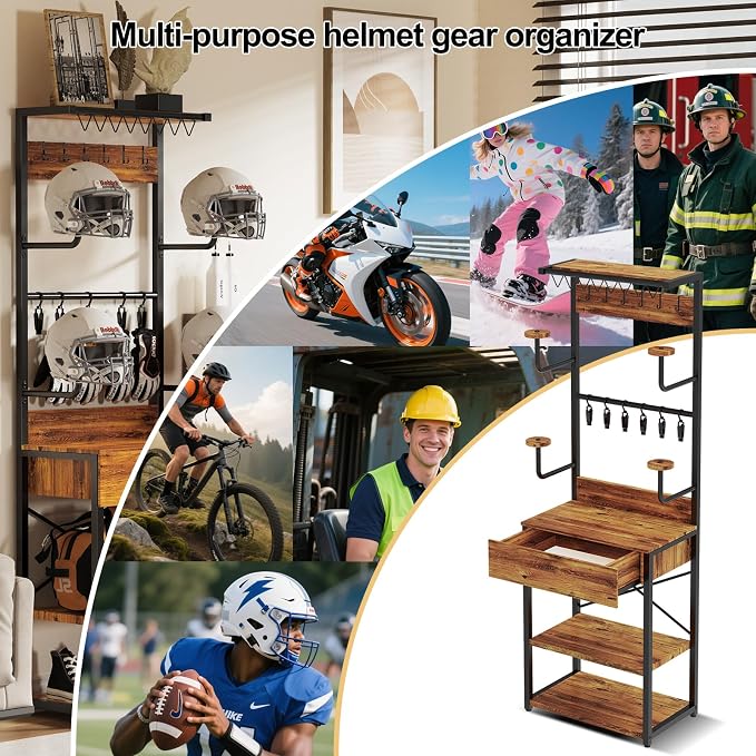 Motorcycle Helmet Holder Floor Standing, Sports Helmets, Boots & Accessories - Image 8