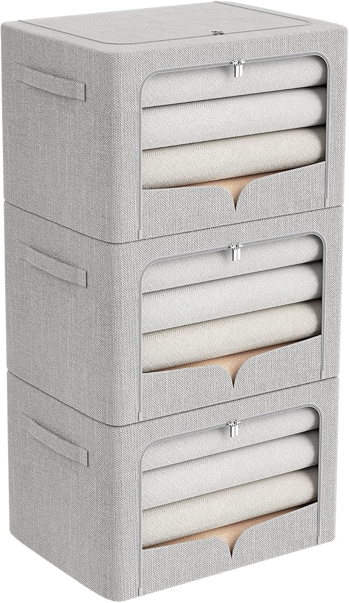 FHSQX 3 Pack Clothes Storage Bins by FHSQX