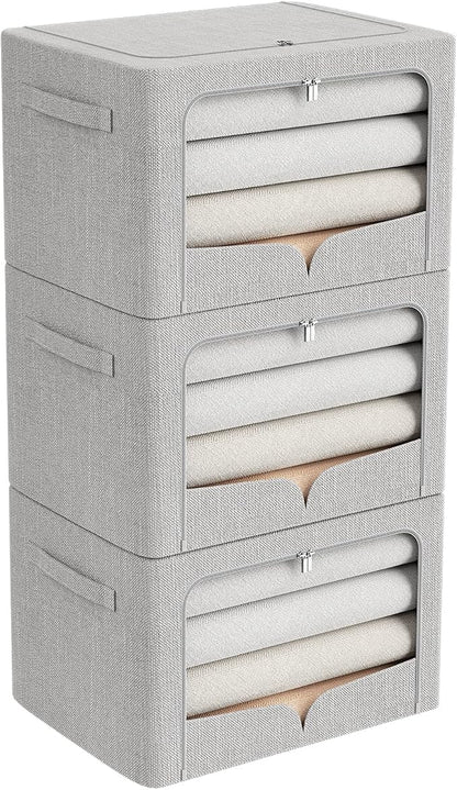 FHSQX 3 Pack Clothes Storage Bins by FHSQX