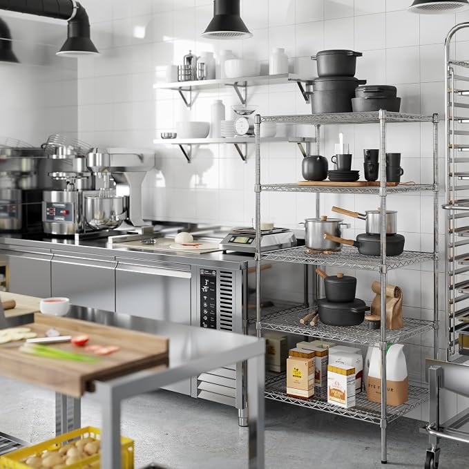24" Deep x 30" Wide x 64" Height Wire Shelving Kit | 5-Tier | NSF Commercial - Image 6