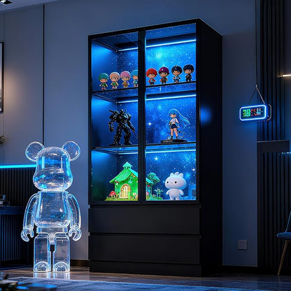 63'' Tall Glass Display Cabinet by WildhomeYourHomeFurnishingSolution