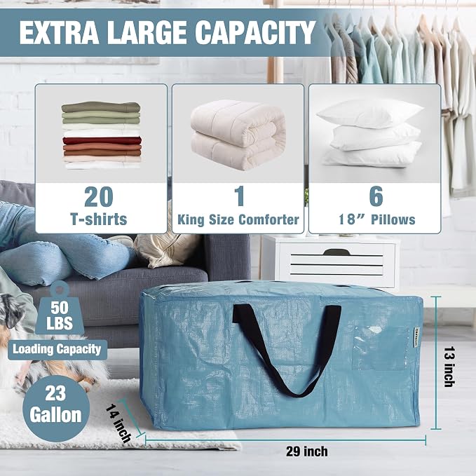 WORKPRO 6 Pack Extra Large Moving Bags - Image 3