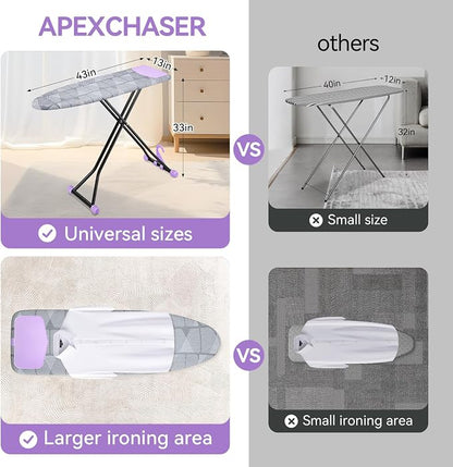 APEXCHASER Ironing Board with Iron Rest, Compact and Space Saver Iron Board - Image 2