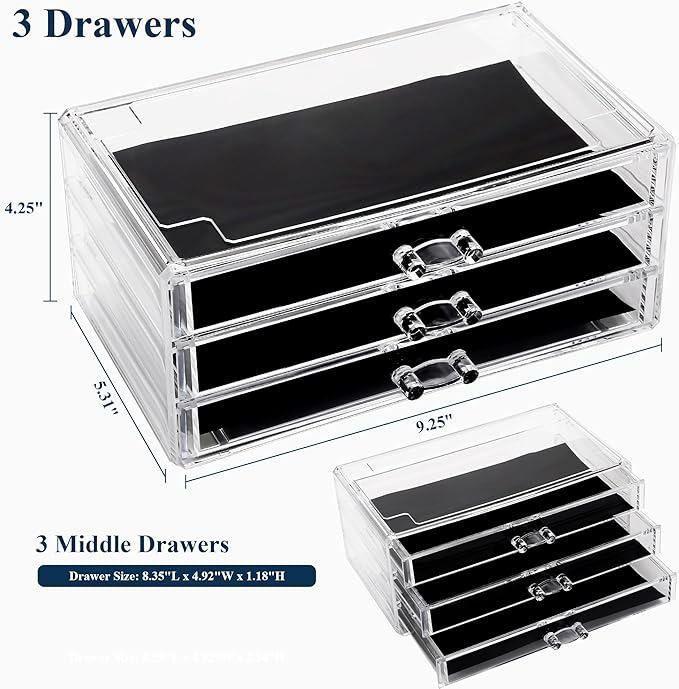Sea Team Clear Makeup Organizer - Image 2