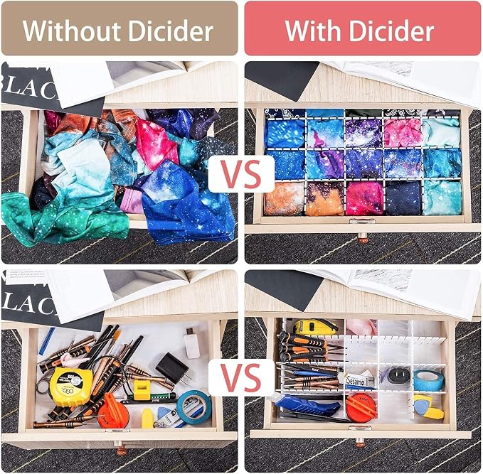 40Pcs Drawer Dividers, Adjustable Drawer Organizer - Image 5