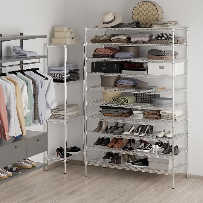 24" Deep x 54" Wide x 86" Height Wire Shelving Kit | 10-Tier | NSF Commercial - Image 5