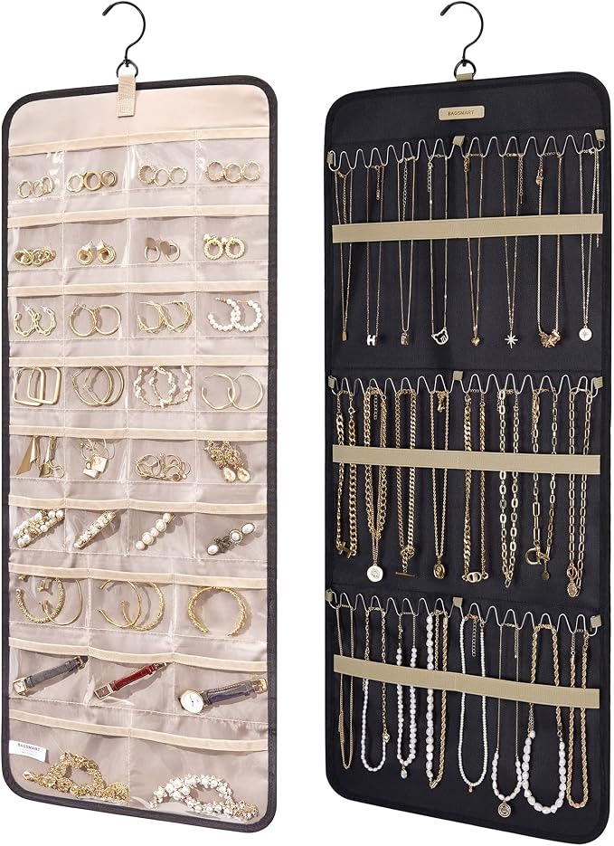 BAGSMART Hanging Jewelry Organizer Storage Roll by BAGSMART