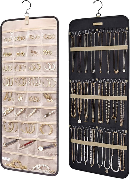 BAGSMART Hanging Jewelry Organizer Storage Roll by BAGSMART