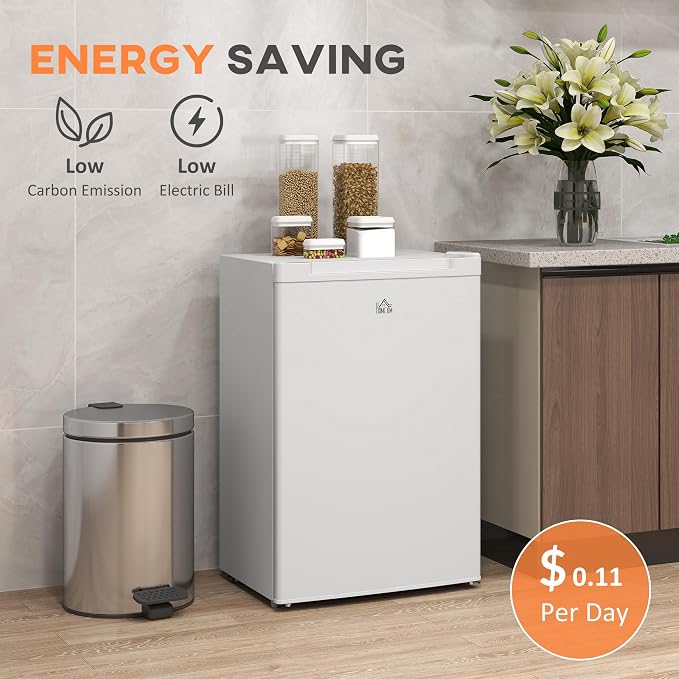 HOMCOM Mini Freezer Countertop, 3 Cu.Ft Compact Upright Freezer - Image 6