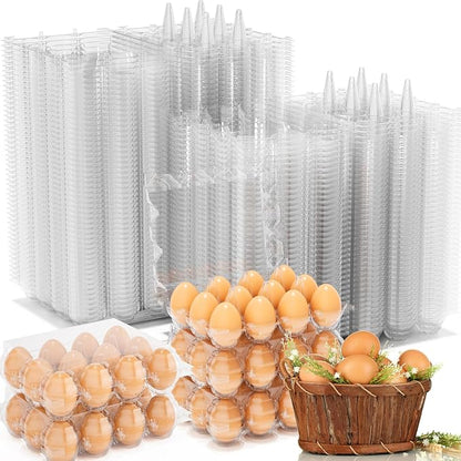 120 Pack Plastic Egg Cartons Cheap Bulk, 3x4 Grids Refrigerator Egg Trays by EPHECH