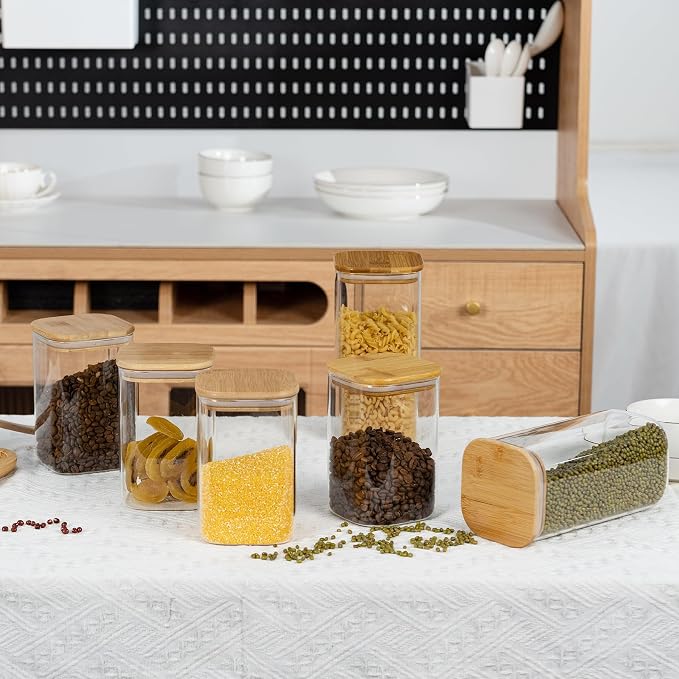 52oz Airtight Glass Square Storage Canister - Image 8
