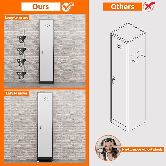 Aobabo 72" H Storage Cabinet - Image 4