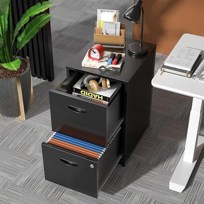 2 Drawer File Cabinet, Metal Two Drawer Vertical File Cabinets - Image 2