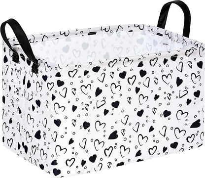 MAIZMZ Girls Empty Gift Basket Heart Print Storage Cube by Unknown