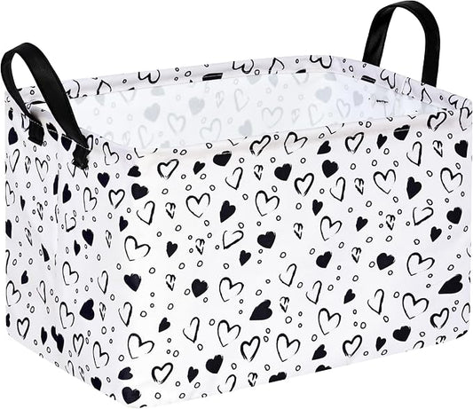 MAIZMZ Girls Empty Gift Basket Heart Print Storage Cube by Unknown