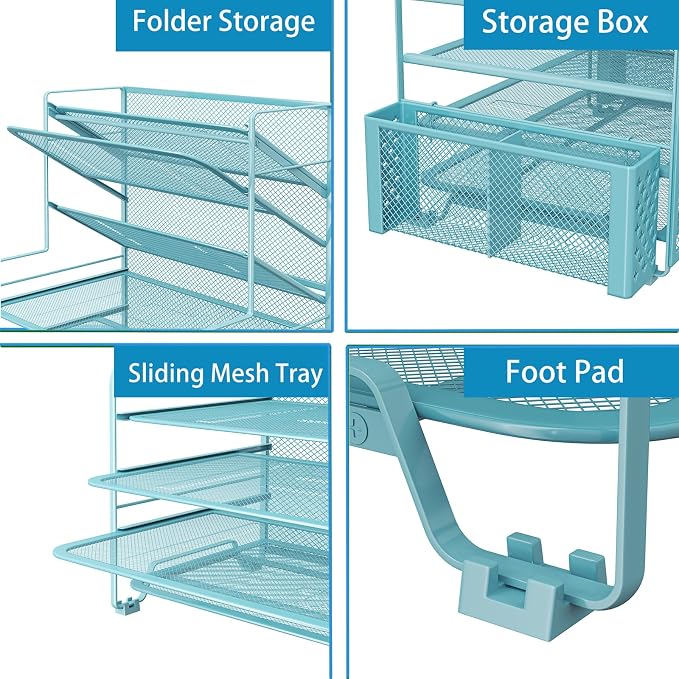 Simple Trending 7 Tier Desk File Organizer, Letter Tray Paper Organizer - Image 4
