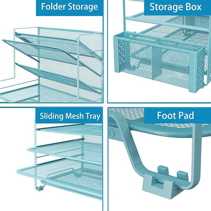 Simple Trending 7 Tier Desk File Organizer, Letter Tray Paper Organizer - Image 4