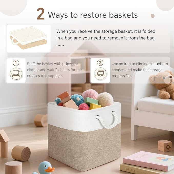 FinishingBo 11 inch Cube Storage Bin - Image 5