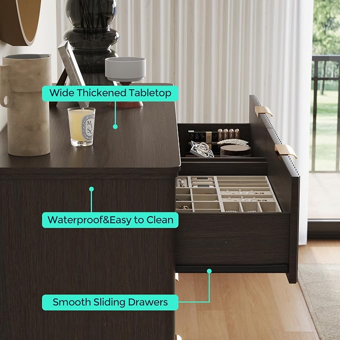 LINSY Fluted Dresser for Bedroom - Image 5