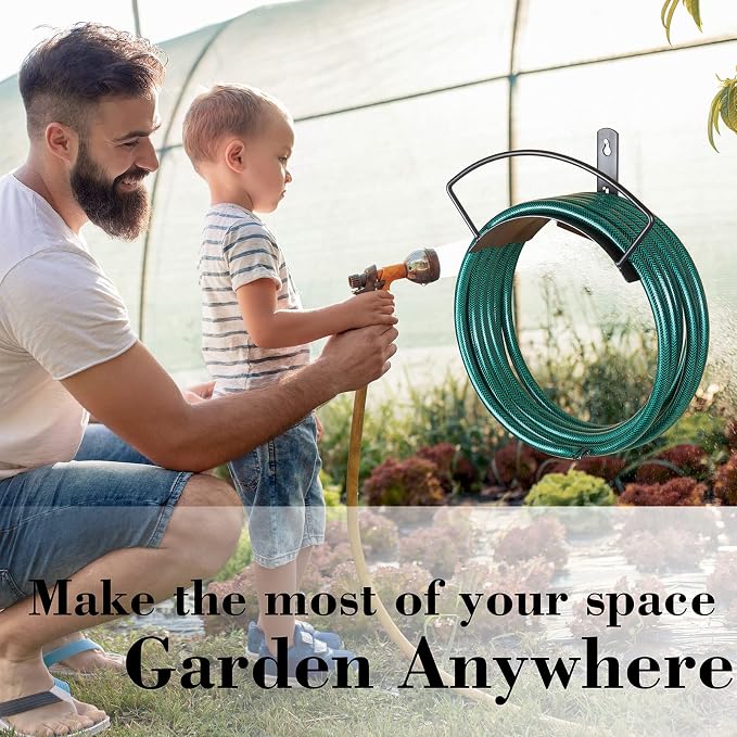 Eastrans Wall Mount Garden Hose Holder, Heavy Duty Water Hose Holder Easily - Image 6