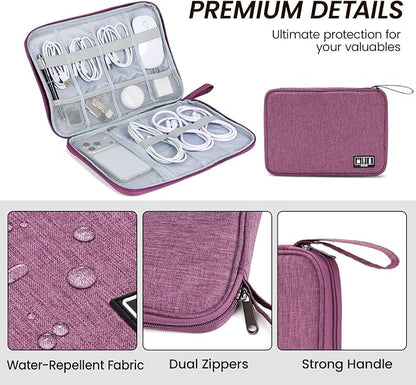 Large Slim Cable Organizer Travel Case, Single-Layer Electronic Accessories - Image 3