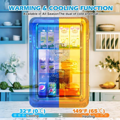 advwin 22L Mini Fridge for Bedroom, 30 Cans Portable Cooler & Warmer Compact - Image 2