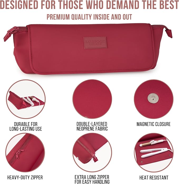 BAREFOOT CARIBOU Hair Tools Travel Bag and Heat Resistant Mat - Image 8