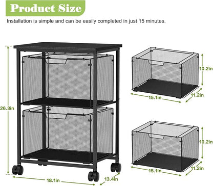 Sbanmao Letter/Legal Rolling File Cart - Image 2
