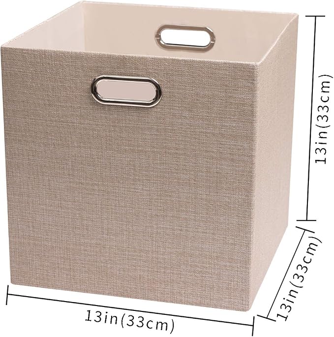 Posprica Storage Cube Basket Bins, 13×13 Foldable Storage Boxes - Image 3