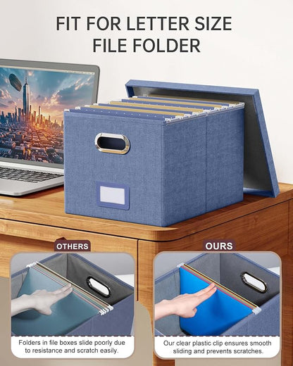 2 Pack File Storage Organizer, Document Organizer, Portable File Box - Image 4