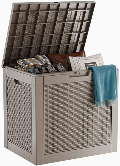 30 Gallon Resin Deck Box, Lockable Patio Outdoor Storage Box by OutdoorLivingPerfected
