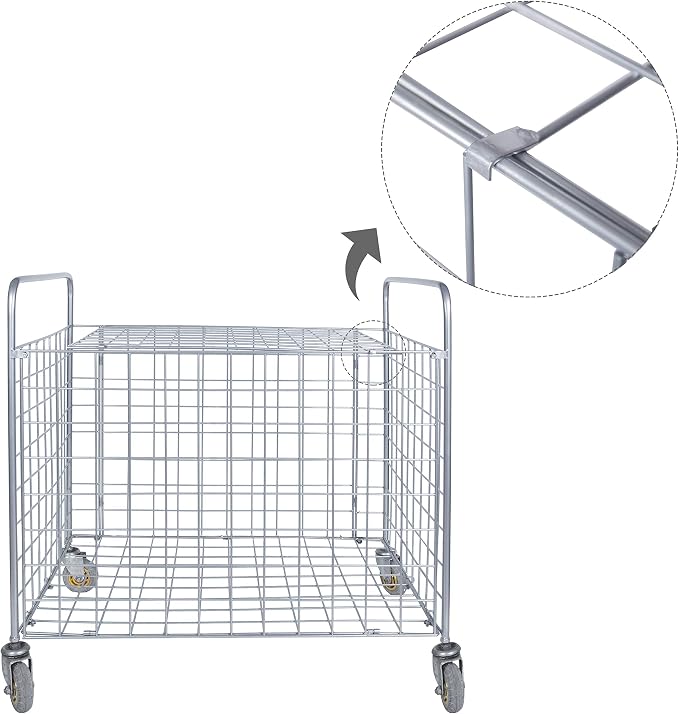 MyGift Professional Gym Metal Multi Sports Ball Storage Cart - Image 5