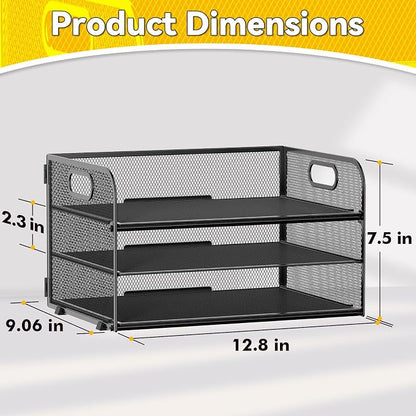3 Tier Paper Organizer Tray - Image 2