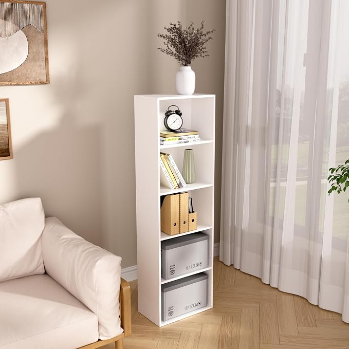 Wooden 5 Cube Storage Organizer, Versatile Cubes Open Shelf and Cubby Unit - Image 2