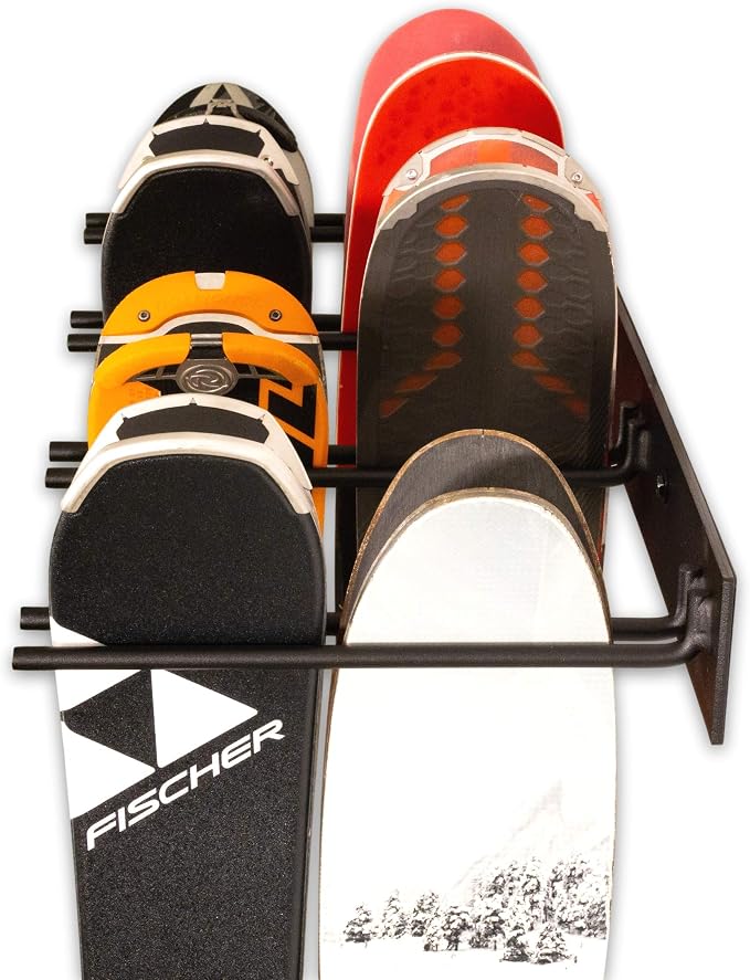 StoreYourBoard Ski Rack Wall Mount – Heavy-Duty Steel Ski Wall Mount Holds Up - Image 3