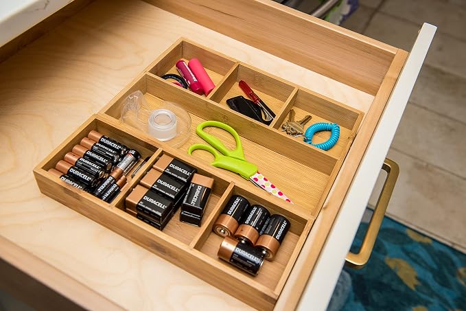 Lipper International 823 Bamboo Wood 3-Compartment Organizer Tray, 11 5/8" x 4 - Image 6