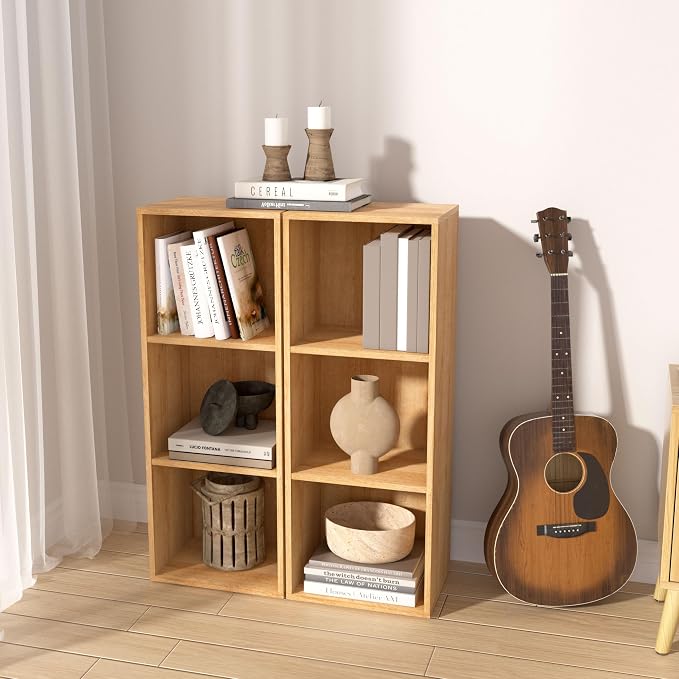 Wooden 3 Cube Storage Organizer, 3 Tier Storage Cubes Storage Display Cubby - Image 8