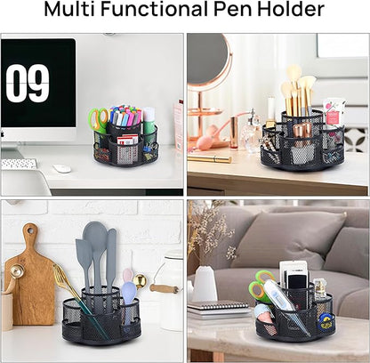 Topwey Pen Holder for Desk, 360 Rotating Pencil Holder, Cup Holder for Desk - Image 5