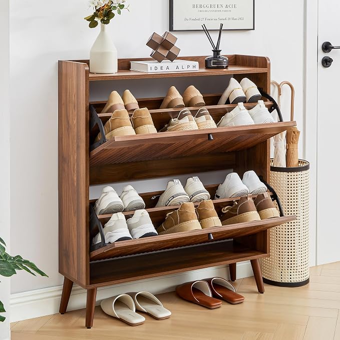 BERRYMERRY 31.5" Fluted Shoe Storage Cabinet - Image 9